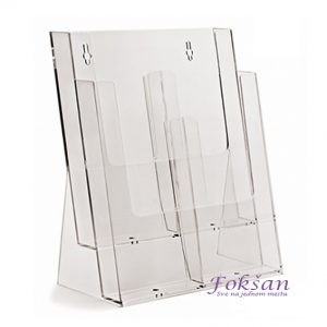 Držač za brošure A4 230 x 32mm na dva nivoa