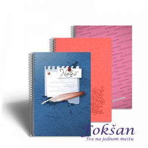 Sveska tvrdi povez A5 sa spiralom 150 lista