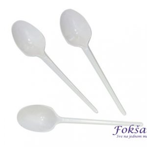Plastične kašike bele boje 500/1 13cm